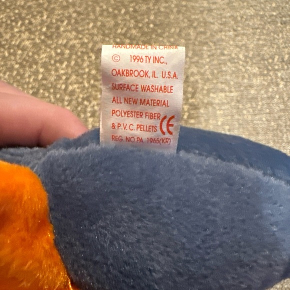 TY Beanie Baby- Scoop Toy, NWT, 1996, Tag Errors! - Picture 7 of 7